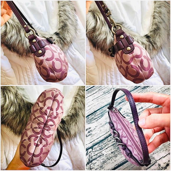 COACH⚡️Auth Lilac Jacquard Large Wristlet/Mini Bag - Picture 3 of 6